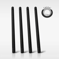 4er-Pack 20 cm schwarz&schwarz