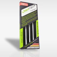 4er-Pack 20 cm schwarz&schwarz
