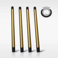 4er-Pack 20 cm schwarz&gold
